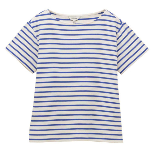 Blue Stripe Joules Womens Harbour Short Sleeve Top