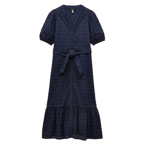 Navy Joules Womens Susanna Broderie Dress