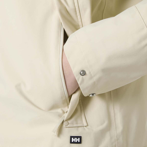 Cream Helly Hansen Womens Koster Rain Coat pocket