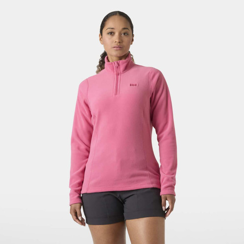 Cascadia Pink Helly Hansen Womens Daybreaker 1/2 Zip Fleece on model