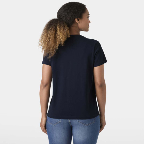 Navy Helly Hansen Womens Core T-Shirt 2.0 back