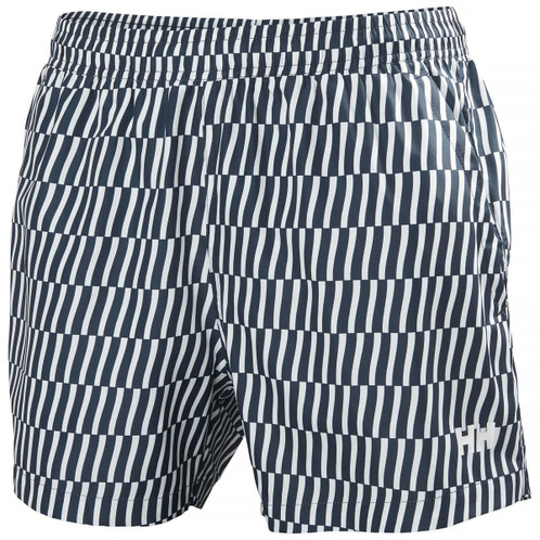 Navy Offset Stripe AOP Helly Hansen Mens Newport Trunks 4.5"