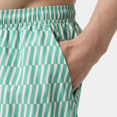 Dark Mint Offset Stripe AO Helly Hansen Mens Newport Trunks 4.5" POCKET