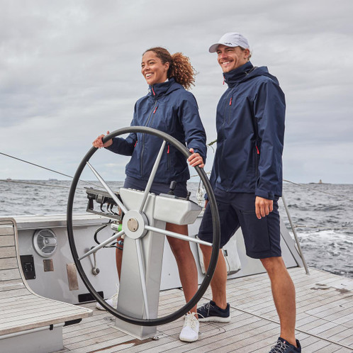 Navy Helly Hansen Mens Crew Hooded Jacket 2.0 lifestyle