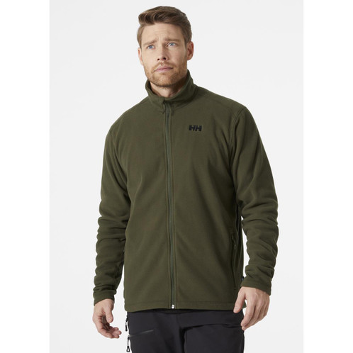 Jungle Green Helly Hansen Mens Daybreaker Fleece Jacket on model