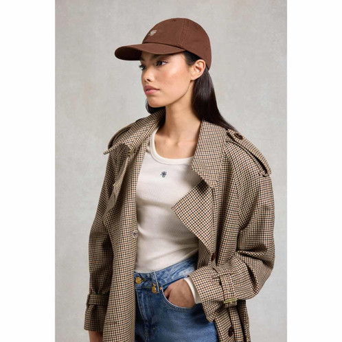 Chestnut Ecru Holland Cooper Womens Monogram Cap