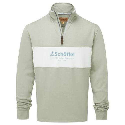 Aqua Grey/Blue Water Schoffel Mens Trencrom 1/4 Zip Sweatshirt