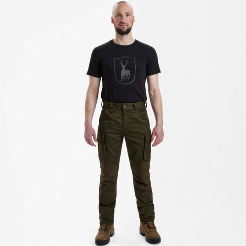 Fallen Leaf Deerhunter Mens Rogaland Stretch Trousers on model