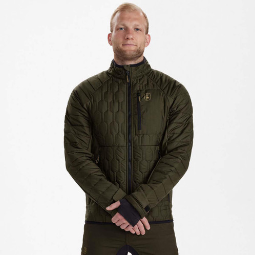 Forest Green Deerhunter Mens Mossdale Quilted Jacket front