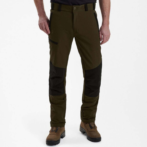 Fallen Leaf/Black Deerhunter Mens Strike Full Stretch Trousers FRONT