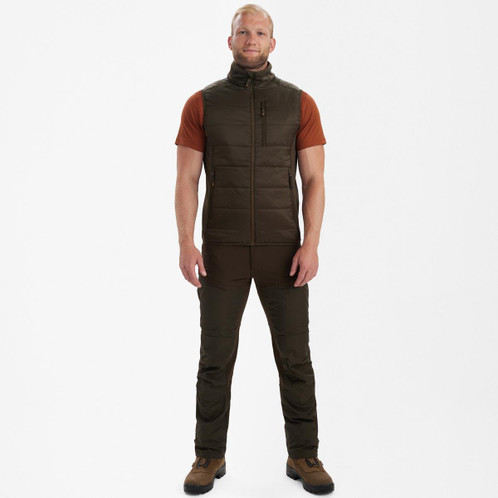 Wood Deerhunter Mens Heat Padded Waistcoat on model