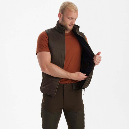 Wood Deerhunter Mens Heat Padded Waistcoat pocket