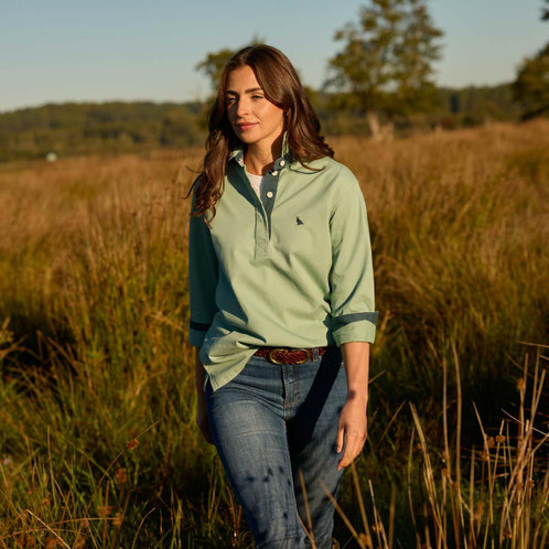 Surf Blue Schoffel Womens Treloyhan Deck Shirt LS