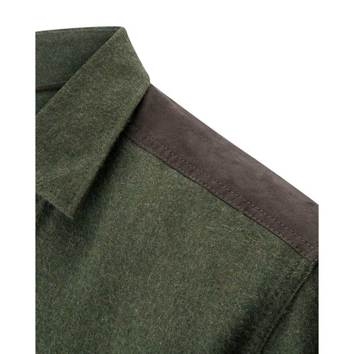 Loden Hoggs Of Fife Mens Dunvegan Flannel Shirt Lifestyle Shoulder