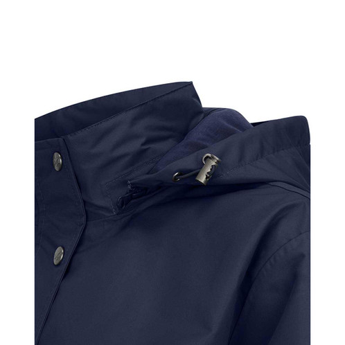 Navy Hoggs Of Fife Womens Fara Waterproof Jacket Collar