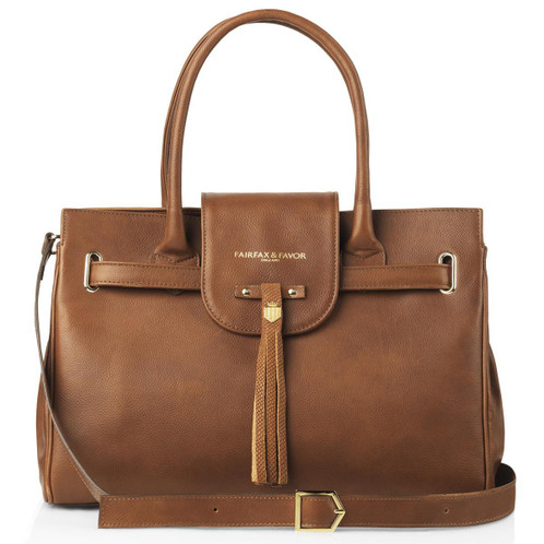 Tan Leather Fairfax & Favor Womens Windsor Handbag