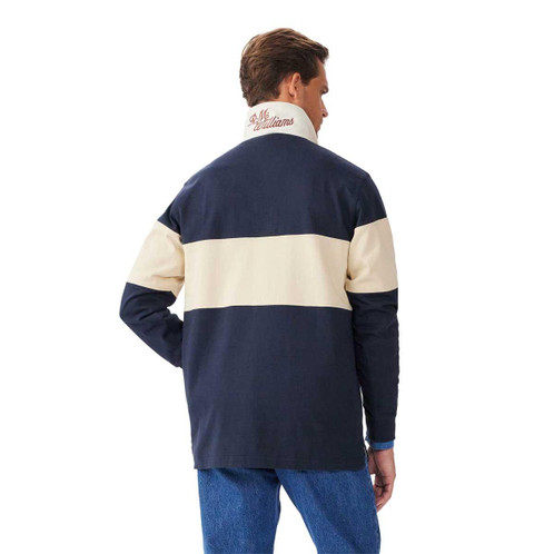 Navy Sand R.M. Williams Mens Heritage Rugby Top back