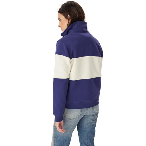 French Navy R.M. Williams Womens Trickett Panel Sweatshirt back