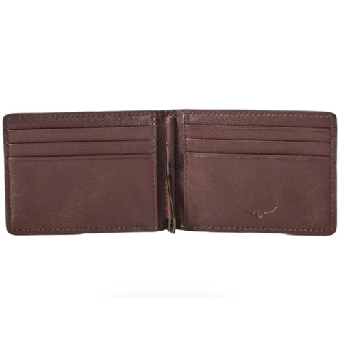 Whiskey R.M. Williams Farrier Slim Bi Fold Cardholder inside