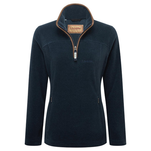 Petrol blue Schoffel Tilton 1/4 Zip Fleece