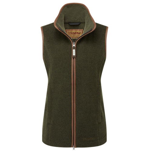 Dark olive Schoffel Lyndon Fleece Gilet