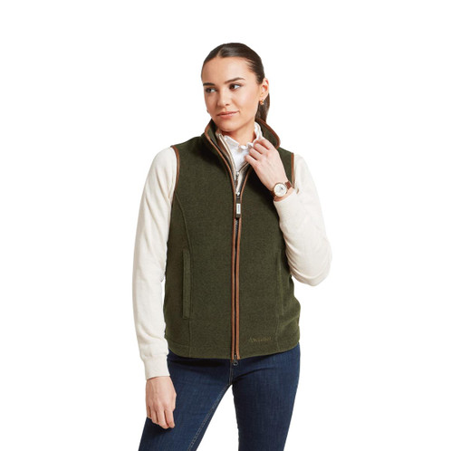 Dark olive Schoffel Lyndon Fleece Gilet
