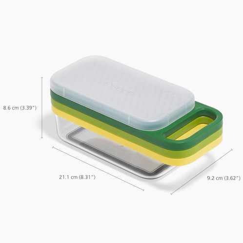 Multicolour Joseph Joseph Multi-Grate & Store 3-in-1 Grater Set Dimensions