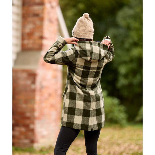 Limestone Check Swanndri Annmore Wool Overcoat LS3