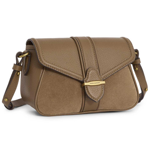 Tan Suede Fairfax & Favor Aviemore Cross Body Bag Side
