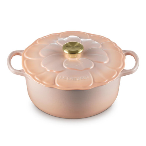 Peche Le Creuset 26cm Cast Iron Petal Casserole
