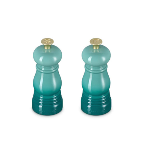 Le Creuset Set of 2 Classic Mini Mills Bleu Riviera from top