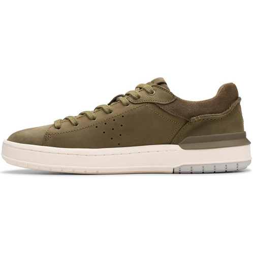 Olive Nubuck Clarks Mens Courtlite2 Run Trainers Alternate Side View