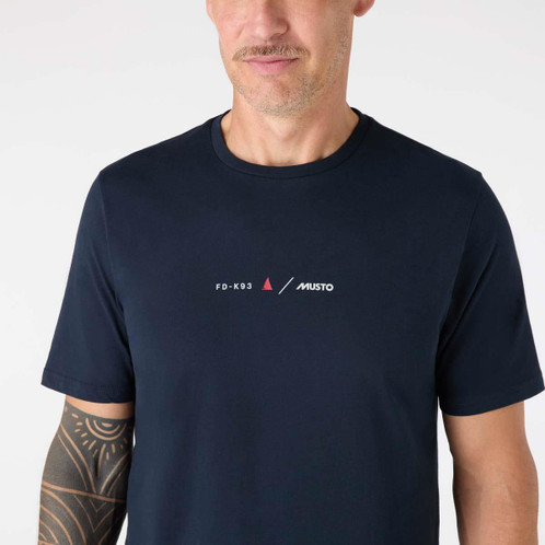 Navy Musto Mens Marine Graphic SS T-Shirt logo