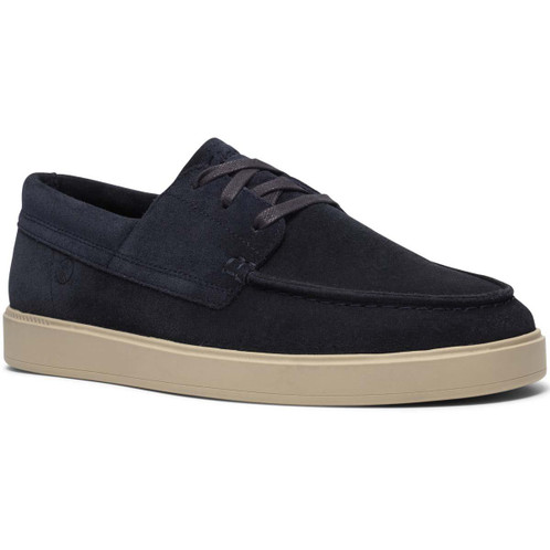 Navy Suede Clarks Mens Lockford Boat Shoes
