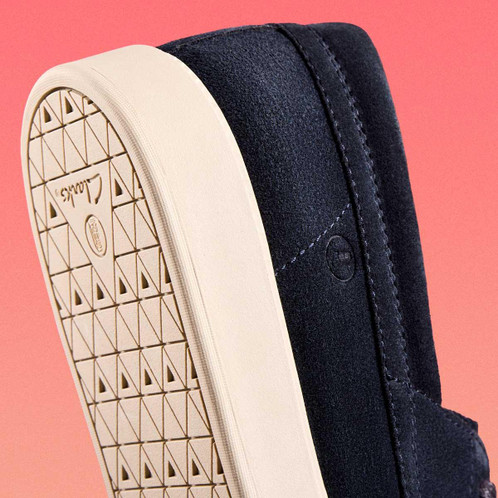 Navy Suede Clarks Mens Lockford Boat Shoes Sole