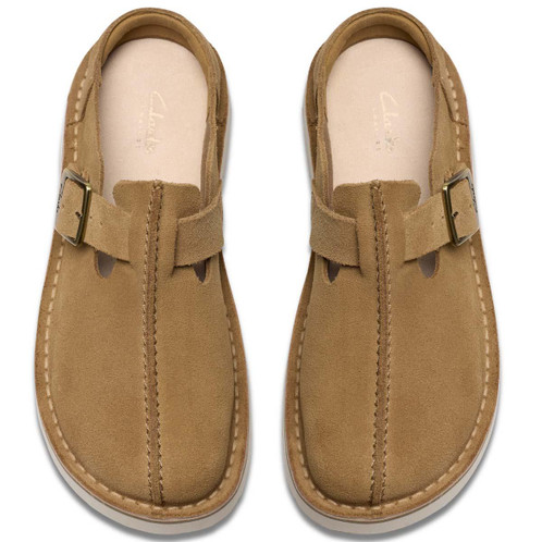 Dark Sand Suede Clarks Womens Solsbury Mule Top