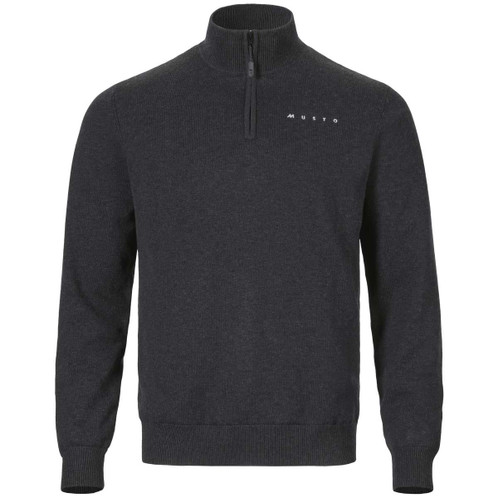 Carbon Musto Mens Original 1/4 Zip Neck Knit