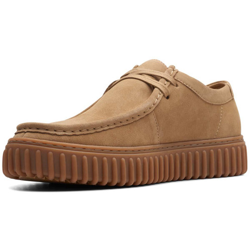 Dark Sand Suede Clarks Mens Torhill Lo Shoes Alternative Angle View