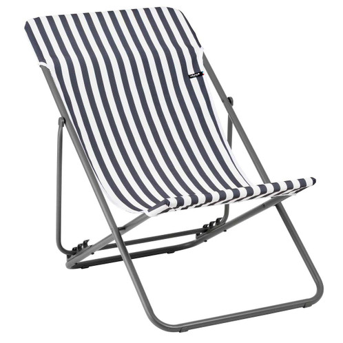 Terre Lafuma Maxi Transat Airlon Folding Stripe Deck Chair