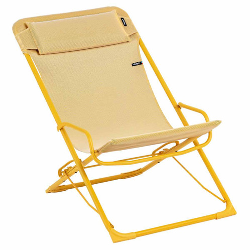 Miel Indigo Lafuma Transaswing Batyline ISO Folding Rocking Deckchair