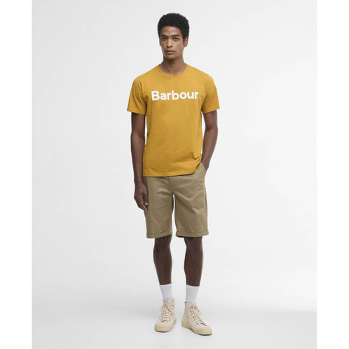 Grey Olive Barbour Mens Smart Chino Short on model