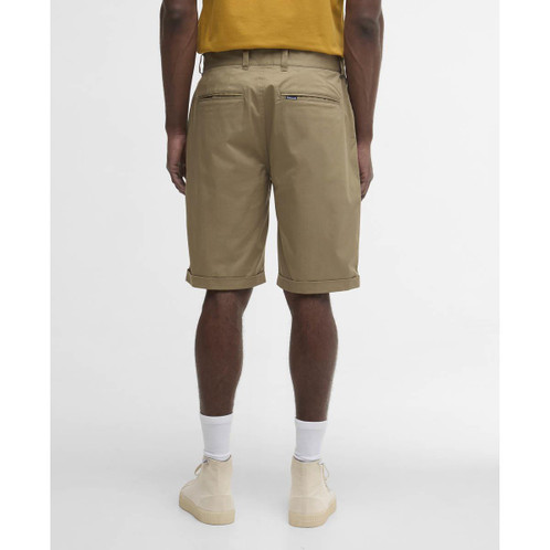 Grey Olive Barbour Mens Smart Chino Short back