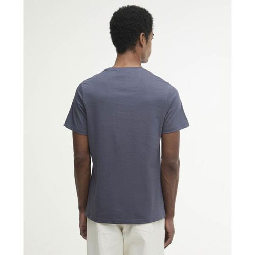 Washed Navy Barbour Mens Thurford T-shirt back