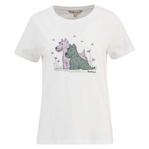 White Barbour Womens Clover T-Shirt