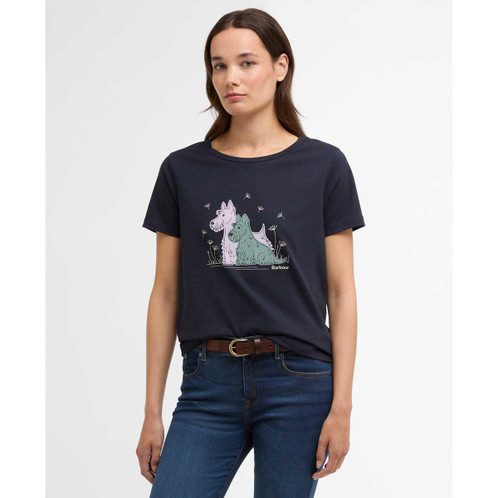 Navy Barbour Womens Clover T-Shirt front