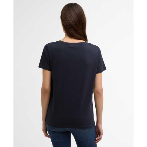 Navy Barbour Womens Brambles T-Shirt back