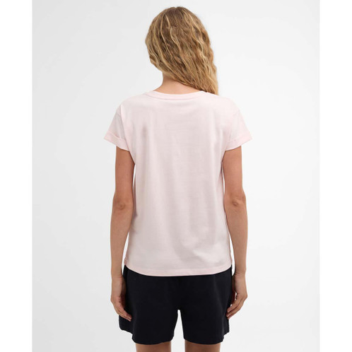 Pink Barbour Womens Bede T-Shirt back