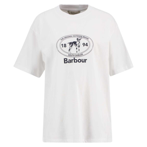 White Barbour Womens Fern T-Shirt