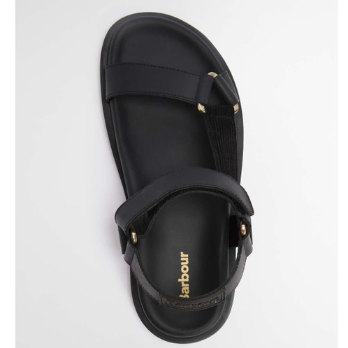 Black Barbour Womens Caitlin Sandal top