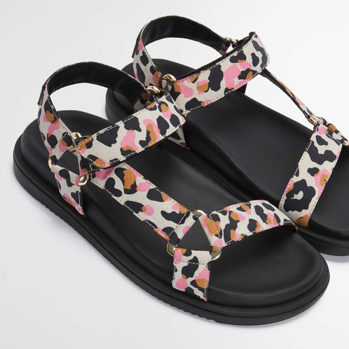 Leopard Print Barbour Womens Caitlin Sandal strap